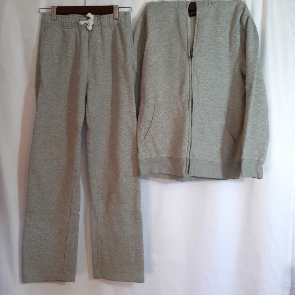 Children's Place Set Jacket and Pants, Gray, Size XL (14yrs)